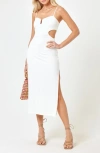 L*space Cameron Cutout Rib Cover-up Midi Dress In Beige