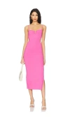 L*space Cameron Waist Cutouts Maxi Dress In Bubblegum Pink In Gold