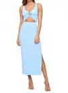 L*space Camille Front Loop Cutout Midi Dress In French Blue In Blue