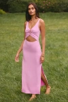 L*space Camille Front Loop Cutout Midi Dress In Hottest Pink In Pink