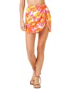 L*space Capri Linen-blend Skirt In Multi