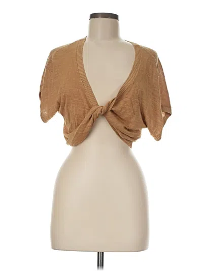 Pre-owned L*space Cardigan Sweater In Tan