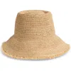 L*space Lspace Carmel Island Raffia Bucket Hat In Natural