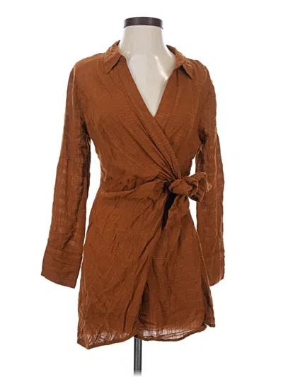 Pre-owned L*space Casual Dress In Brown