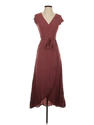 Pre-owned L*space Casual Dress In Burgundy