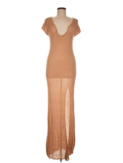 Pre-owned L*space Casual Dress In Tan