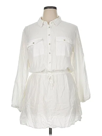 Pre-owned L*space Casual Dress In White