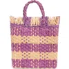 L*space Lspace Charlie Stripe Woven Straw Bag