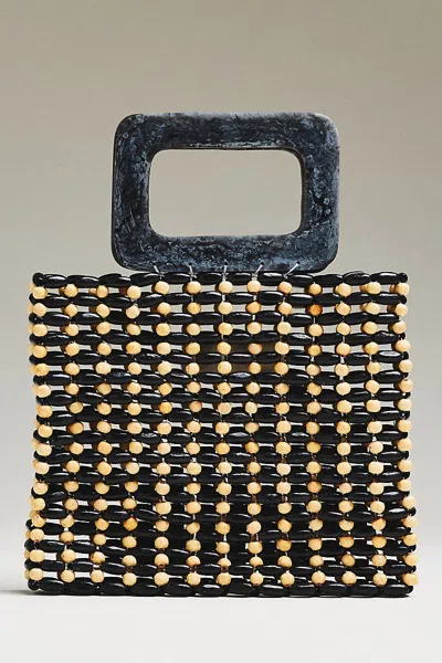 L*space Chiado Wood Beaded Bag In Black