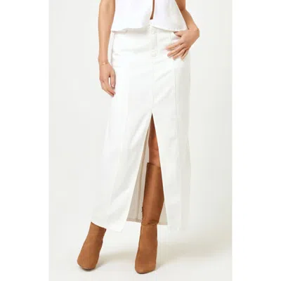 L*space Lspace Ciao Bella Denim Maxi Skirt In White