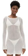 L*space Cleo Sheer Cover-up Mini Dress In Cream
