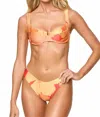 L*space Coast To Coast Bikini Top In Native Poppies In Red