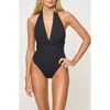 L*space Lspace Coast To Coast Halter One-piece Swimsuit In Black