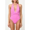 L*space Lspace Coast To Coast Halter One-piece Swimsuit In Purple