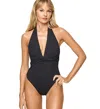 L*space Lspace Coast To Coast Halter One-piece Swimsuit In Black
