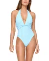 L*space Lspace Coast To Coast Halter One-piece Swimsuit In Blue