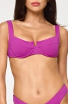 L*space Lspace Coast To Coast Underwire Bikini Top In Wild Aster
