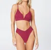 L*space Court Bikini Bottom In Cabernet In Red