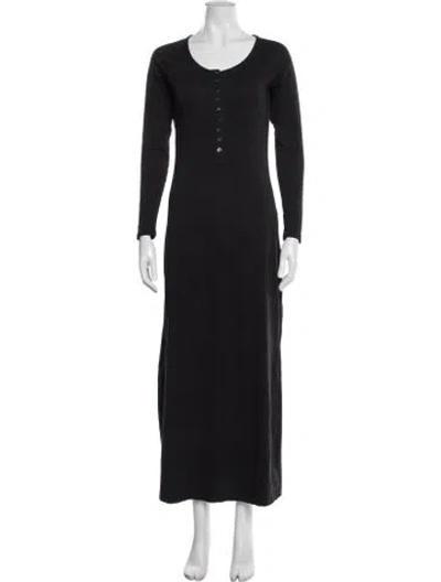 Pre-owned L*space Crew Neck Long Dress In Black