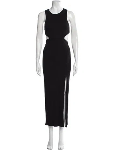 Pre-owned L*space Crew Neck Long Dress In Black