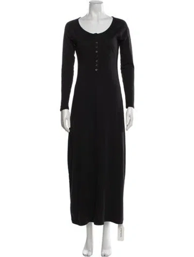 Pre-owned L*space Crew Neck Long Dress In Blue