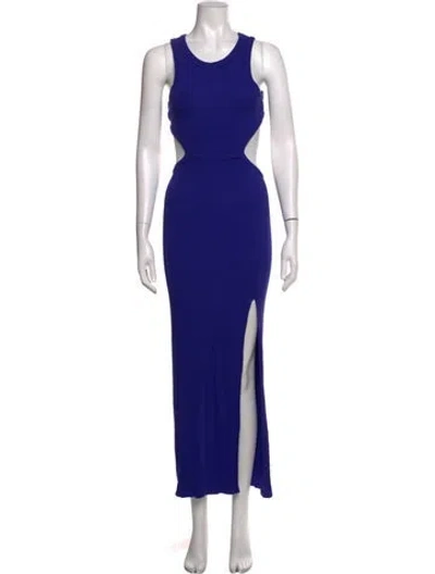 Pre-owned L*space Crew Neck Long Dress In Blue