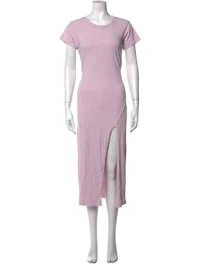 Pre-owned L*space Crew Neck Long Dress In Purple
