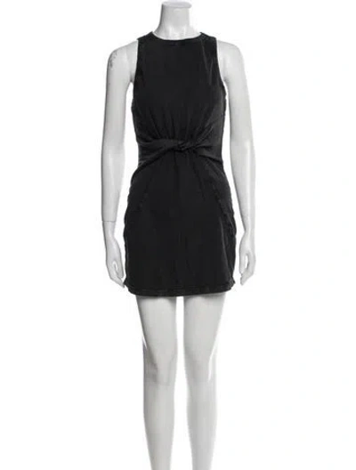 Pre-owned L*space Crew Neck Mini Dress In Black