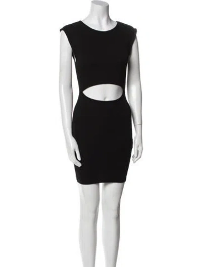 Pre-owned L*space Crew Neck Mini Dress In Black