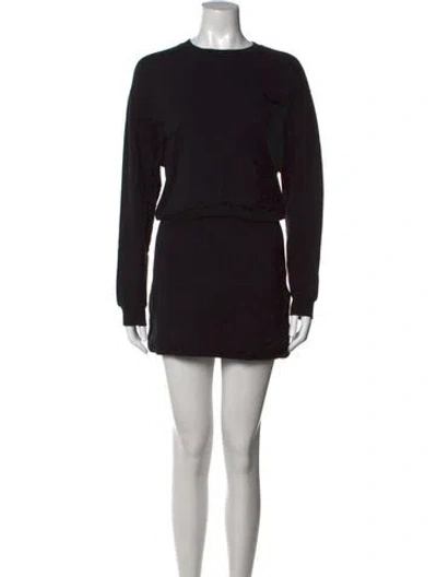 Pre-owned L*space Crew Neck Mini Dress In Black