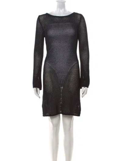Pre-owned L*space Crew Neck Mini Dress In Black