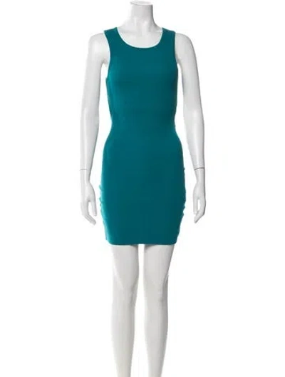 Pre-owned L*space Crew Neck Mini Dress In Blue