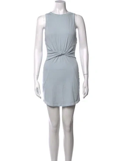 Pre-owned L*space Crew Neck Mini Dress In Blue