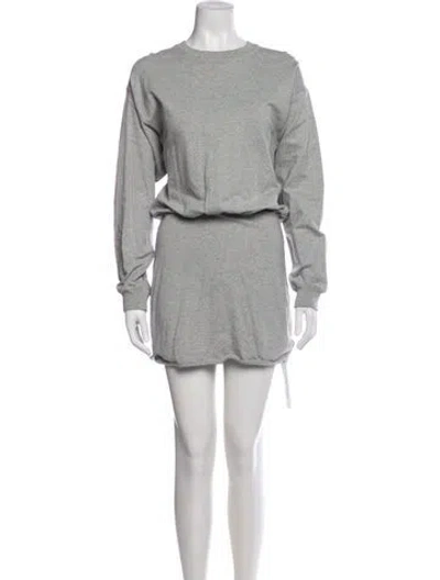Pre-owned L*space Crew Neck Mini Dress In Gray