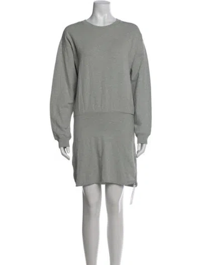 Pre-owned L*space Crew Neck Mini Dress In Gray