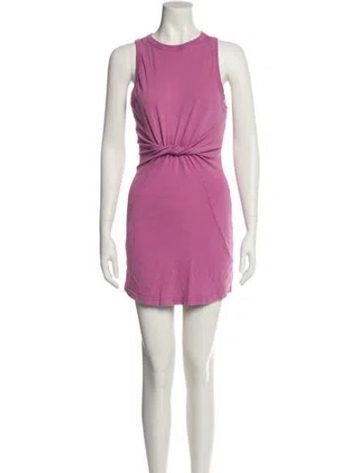 Pre-owned L*space Crew Neck Mini Dress In Pink