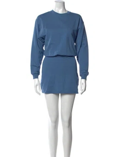 Pre-owned L*space Crew Neck Mini Dress W/ Tags In Blue