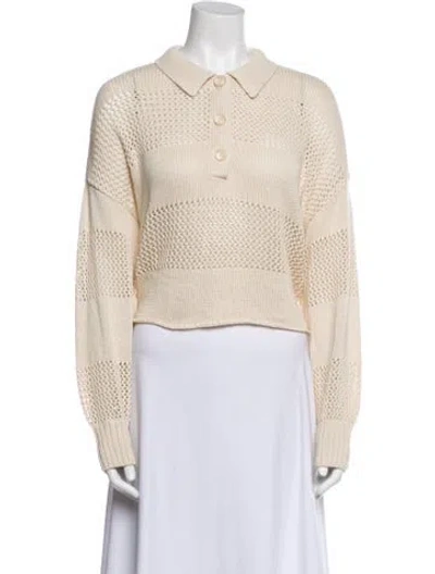 Pre-owned L*space Crew Neck Sweater In Neutral