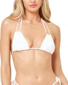 L*space Lspace Del Prado Triangle Bikini Top In White