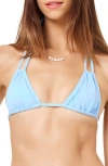 L*space Lspace Del Prado Triangle Bikini Top In Blue