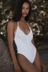 L*space Lspace Deert Days Fringe One-piece Swimsuit In White