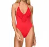 L*space Lspace Deert Days Fringe One-piece Swimsuit In Red