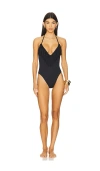 L*space Lspace Deert Days Fringe One-piece Swimsuit In Black