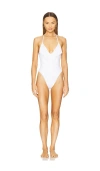 L*space Lspace Deert Days Fringe One-piece Swimsuit In White