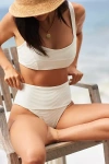 L*space Desi High-waisted Bikini Bottoms In Beige