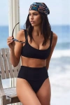 L*space Desi High-waisted Bikini Bottoms In Black