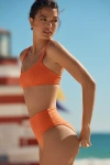 L*space Desi High-waisted Bikini Bottoms In Red