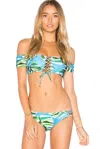 L*space Dixie Bikini Top In Sumatra Palm In Multi
