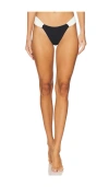 L*space Lspace Dolce Bitsy Bikini Bottoms In Black & Cream
