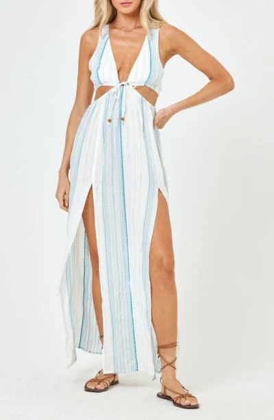 L*space Donna Cutout Cover-up Maxi Dress In Island Dreams